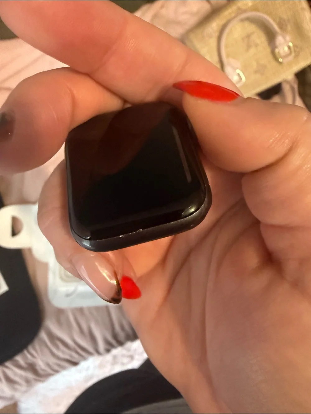 Black Apple Watch Series 10 42MM w: M/L Sport Band - Classic Silicone Strap